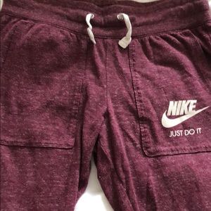 Nike burgundy vintage sweat pants